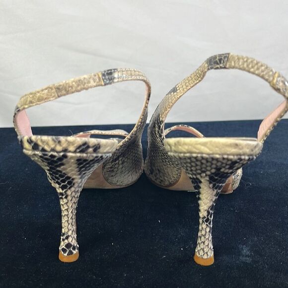 Isaac Mizrahi Snake Pattern Peep Toe Heels - Picture 4 of 12